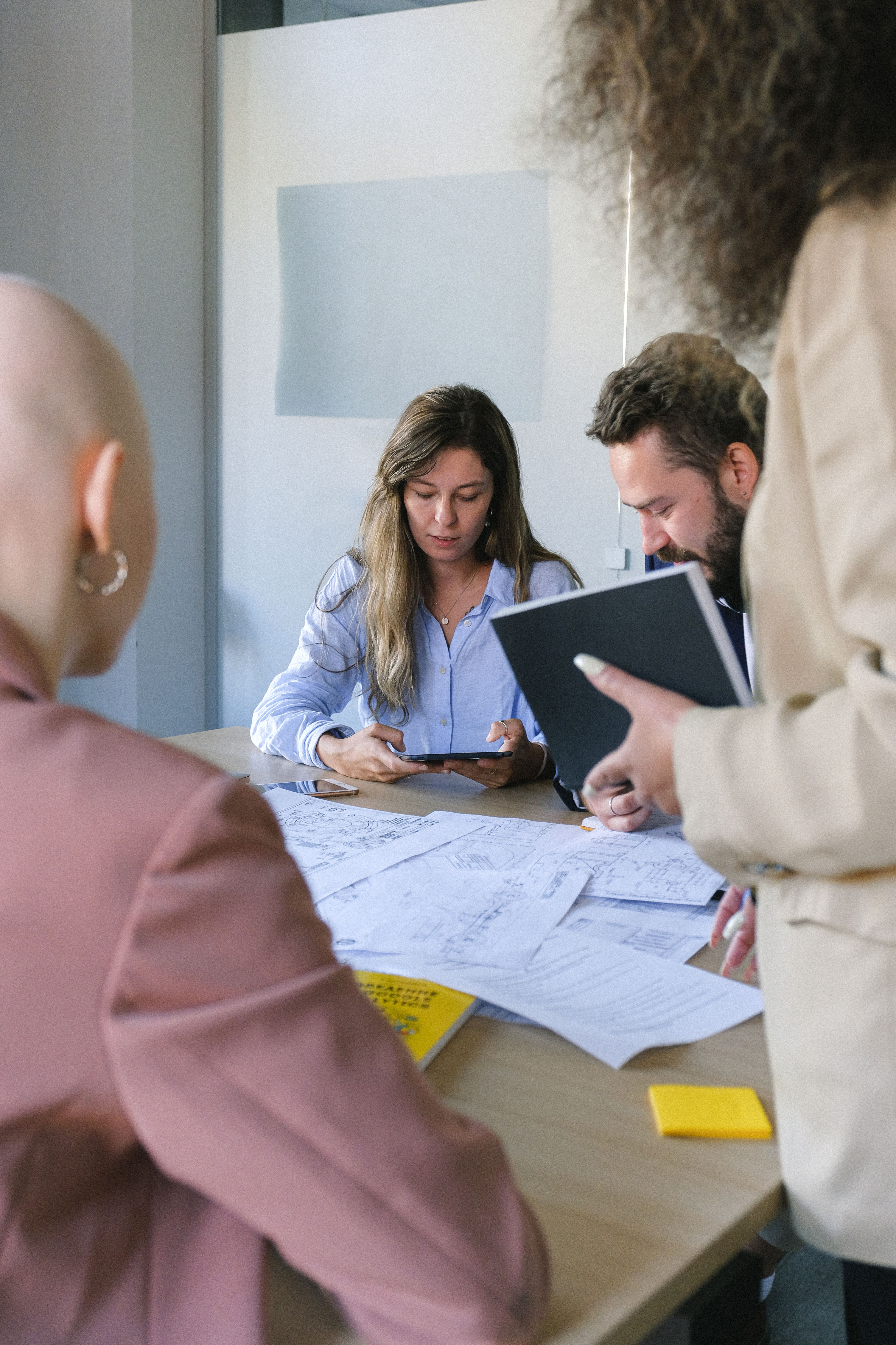 Administrative support professionals at work
